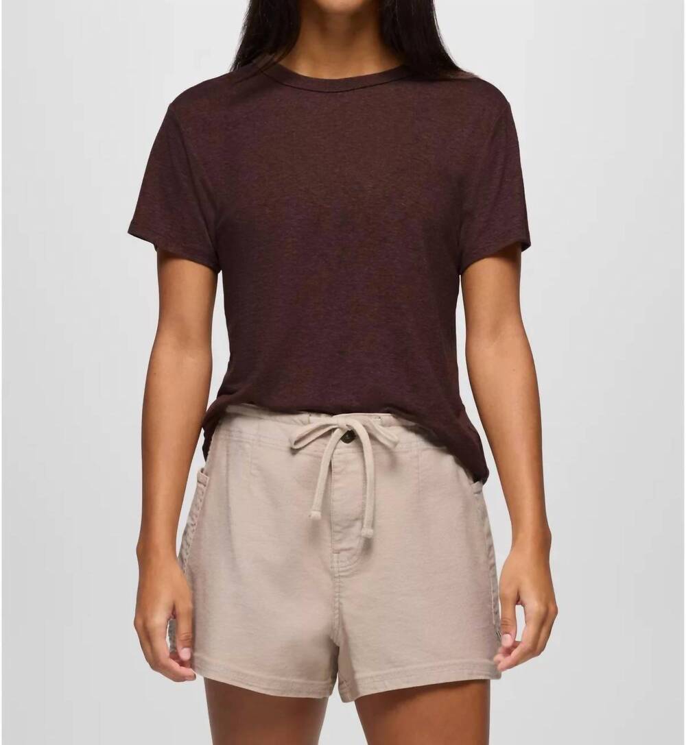 NEW PRANA cozy up short sleeve crewneck tee in mocha